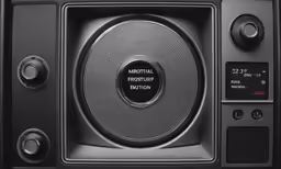 an old radio that has some sort of knob