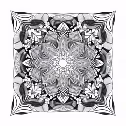a drawing of a pattern that looks like a square,this is the pattern used to make a flower