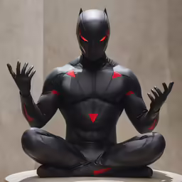 an image of a man dressed up as black widow