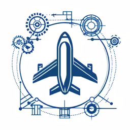 an airplane is shown in the center of a circle