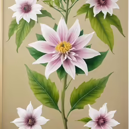 some very pretty flowers on a piece of paper