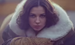 woman in a fur lined hood and coat