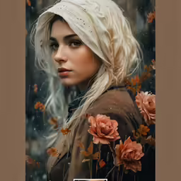 an image of the girl with flowers on her head