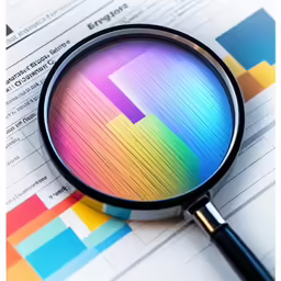 a magnifying glass laying on top of papers