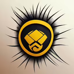 the sun has broken into the logo for the computer store