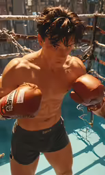 a boxer boxer with a pair of boxing gloves