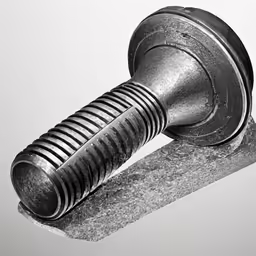 black and white photo of a screw