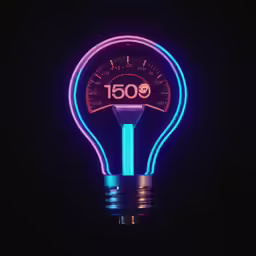 a light bulb with a meter inside of it