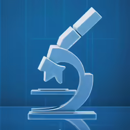 a futuristic glass object on top of a blue surface