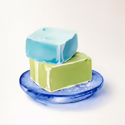 three slices of cake sit on a plate