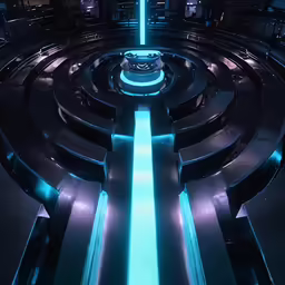 an abstract photograph of some sort of space station