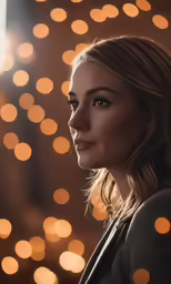 a woman with a concerned look on her face