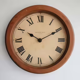a clock is on the wall and says it is 8 20