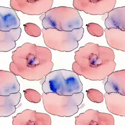 a close up view of a flower in blue and pink colors