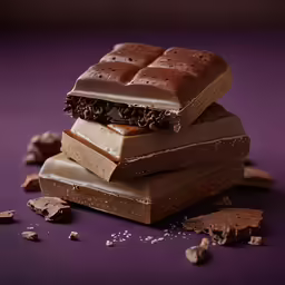 a pile of pieces of chocolate candy