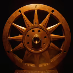 a close up of a clock and a table