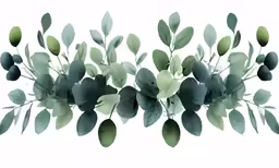 some green leaves are floating around