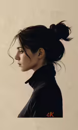 a close up of a person with a black shirt