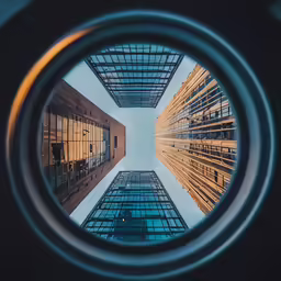 looking out of a hole in a metal tube