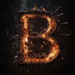 this is a photo of an b in the lights