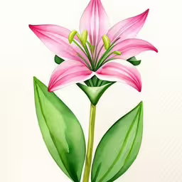 a watercolor drawing of a pink flower