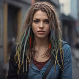 a beautiful young lady with long blond hair