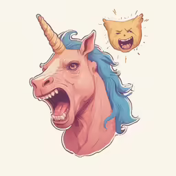 a close up of a horse with an angry face