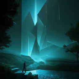 a man stands on the shore looking at something in front of him