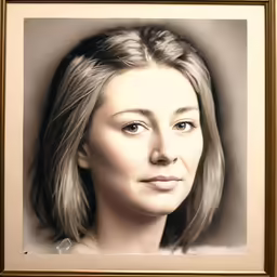 a sepia photograph of a blonde woman