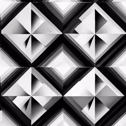 a black and white picture of different square shapes