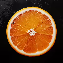 an orange has been sliced and is in a bowl
