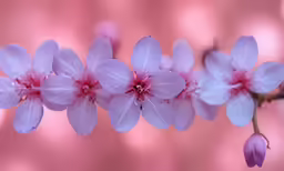 the flowers are pink in color, and they appear to have turned pink