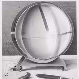 an old fashioned globe and other objects on the table
