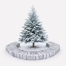 a small tree in a round stepping stone ring