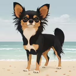 a cartoon image of a dog wearing sunglasses