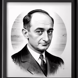 a portrait of a man wearing a tie and a suit