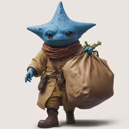 an image of a star wars character carrying his bag