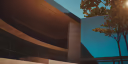 a building with a tree in the front