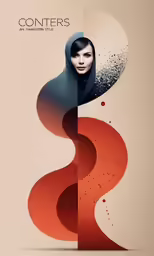 a photo with an artistic art and a colorful image