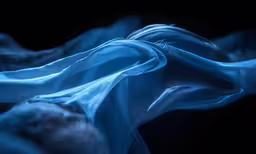 there is blue cloth moving on the floor