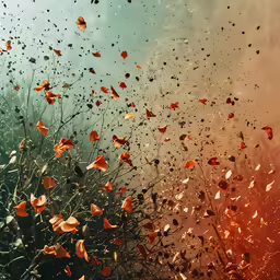 many little flowers that are growing inside of the rain
