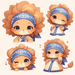 an animated illustration of a cute little cat