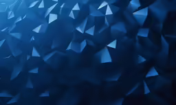 a wall that has many blue triangles in it