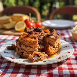 a table with plates of food and some bowls on it
