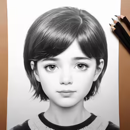the drawing of an adorable girl has been created by a woman