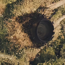 an image of a camera looking down from a tree