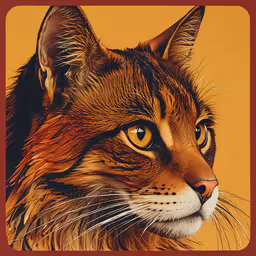 a picture of a cat, looking toward the right,a cat is shown looking off into the distance