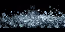 a glass filled with bubbles on top of it