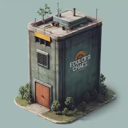 a building that has a sign on the side