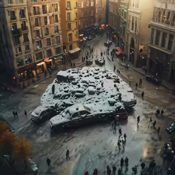 a big giant vehicle on the street
